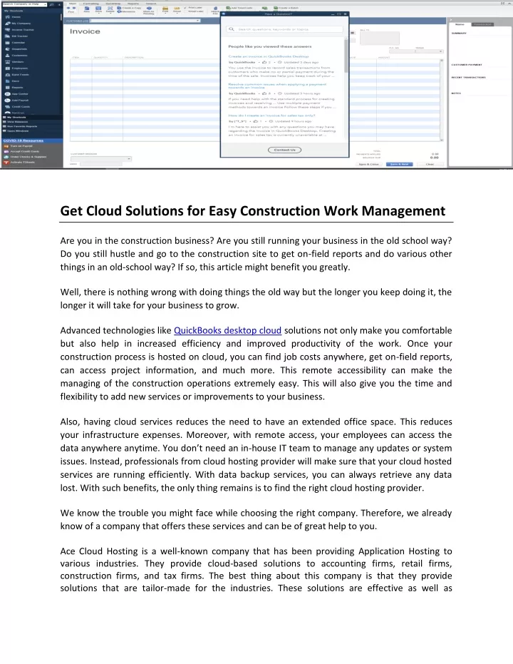 get cloud solutions for easy construction work