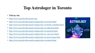www.psychicshivanand.com - Astrologer in Toronto