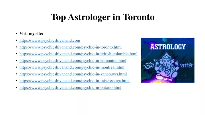 top astrologer in toronto