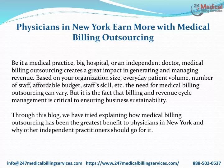 physicians in new york earn more with medical billing outsourcing
