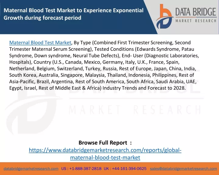 maternal blood test market to experience