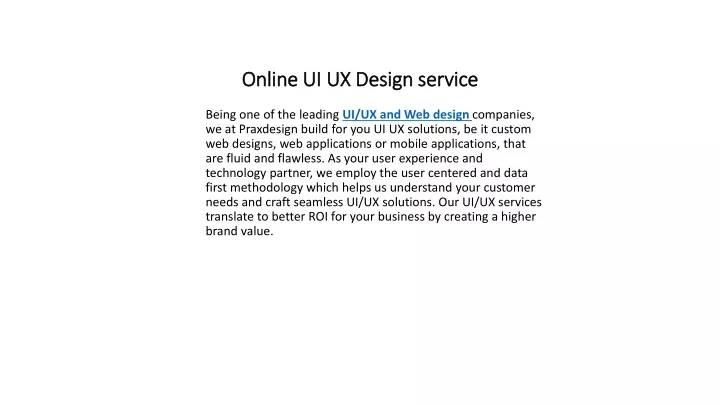 online ui ux design service
