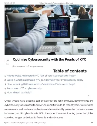 KYC and Cybersecurity_ Protect your data from Cyber Fraud