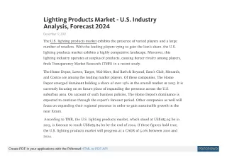 lighting products market u s industry analysis