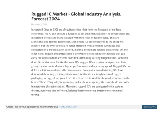 rugged ic market global industry analysis