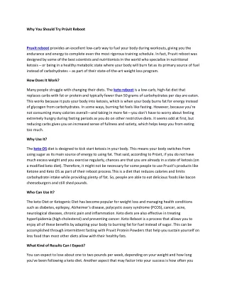 why you should try pr u vit reboot