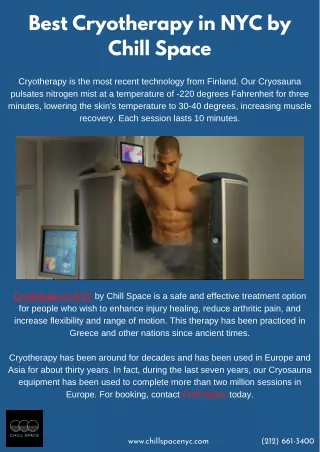 Best Cryotherapy in NYC by Chill Space