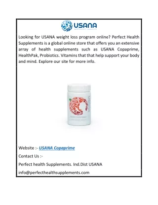 USANA Copaprime  Perfecthealthsupplements.com