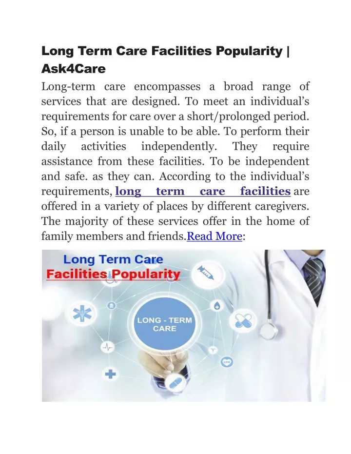 long term care facilities popularity ask4care