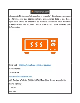 Electrodomésticos online en ecuador  Sitealcanza.com