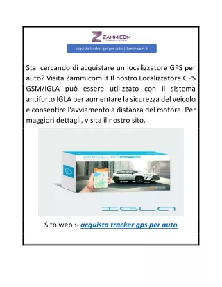 acquista tracker gps per auto  Zammicom.it