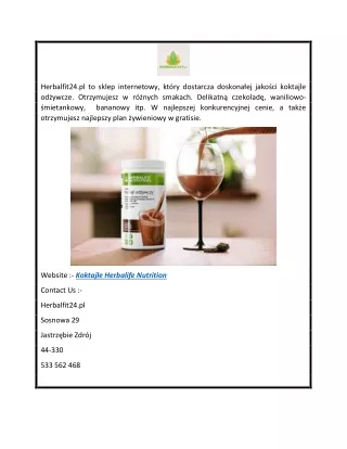 Koktajle Herbalife Nutrition  Herbalfit24.pl
