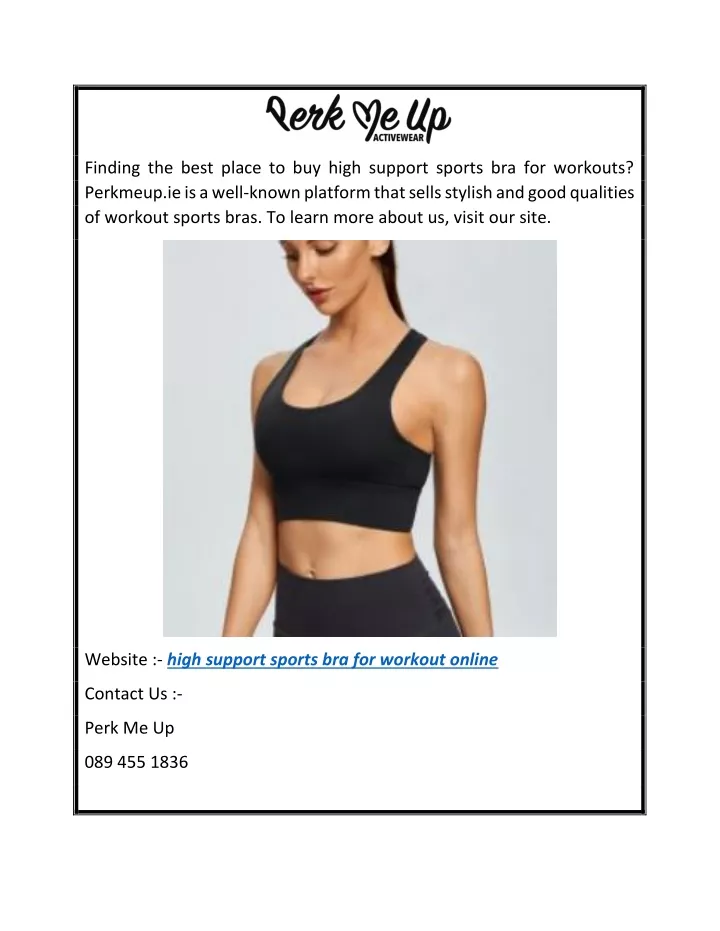 Shop Workout Sports Bra Strong Support online