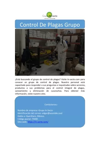 Control De Plagas Grupo