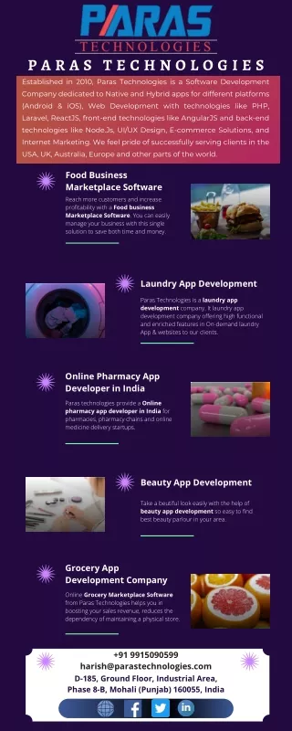 Best App Development Services Company | Paras Technologies