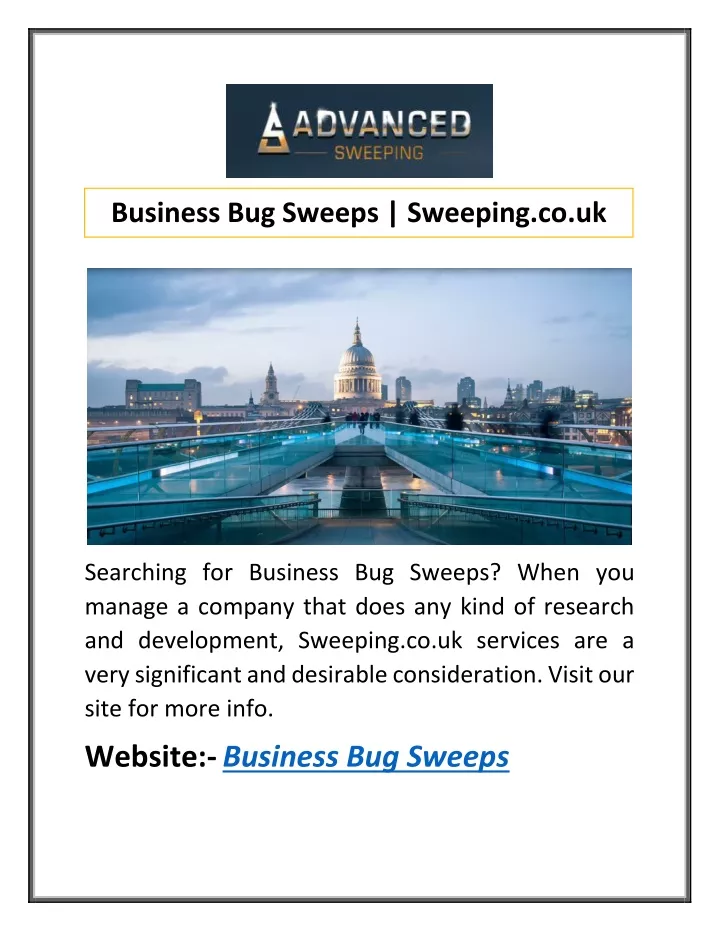 business bug sweeps sweeping co uk