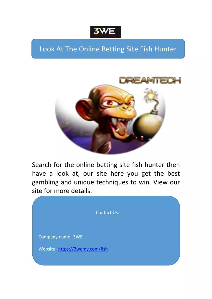 look at the online betting site fish hunter