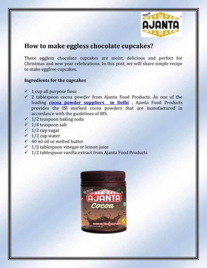 how to make eggless chocolate cupcakes these