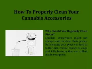 How To Properly Clean Your Cannabis Accessories