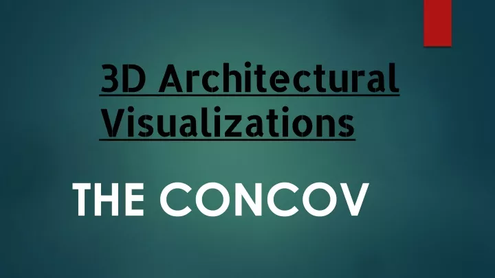 3d architectural visualizations