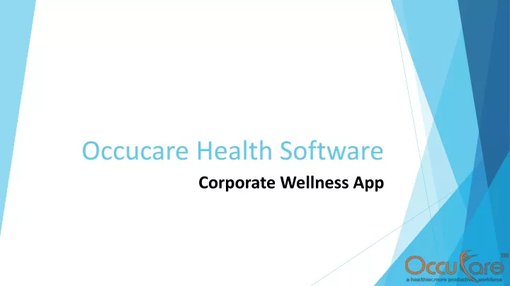 occucare health software corporate wellness app