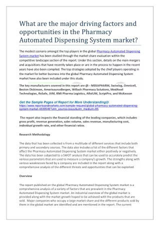 Pharmacy Automated Dispensing System