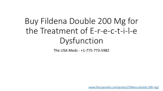 Fildena Double 200 for ED- The USA Meds -theusameds.com