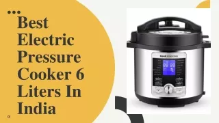 Best Electric Pressure Cooker In India