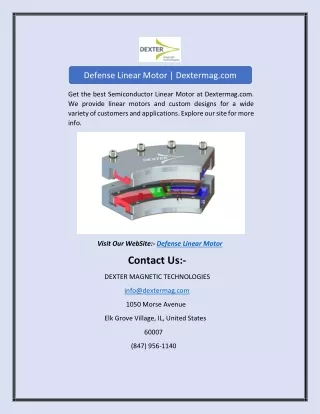 Defense Linear Motor | Dextermag.com
