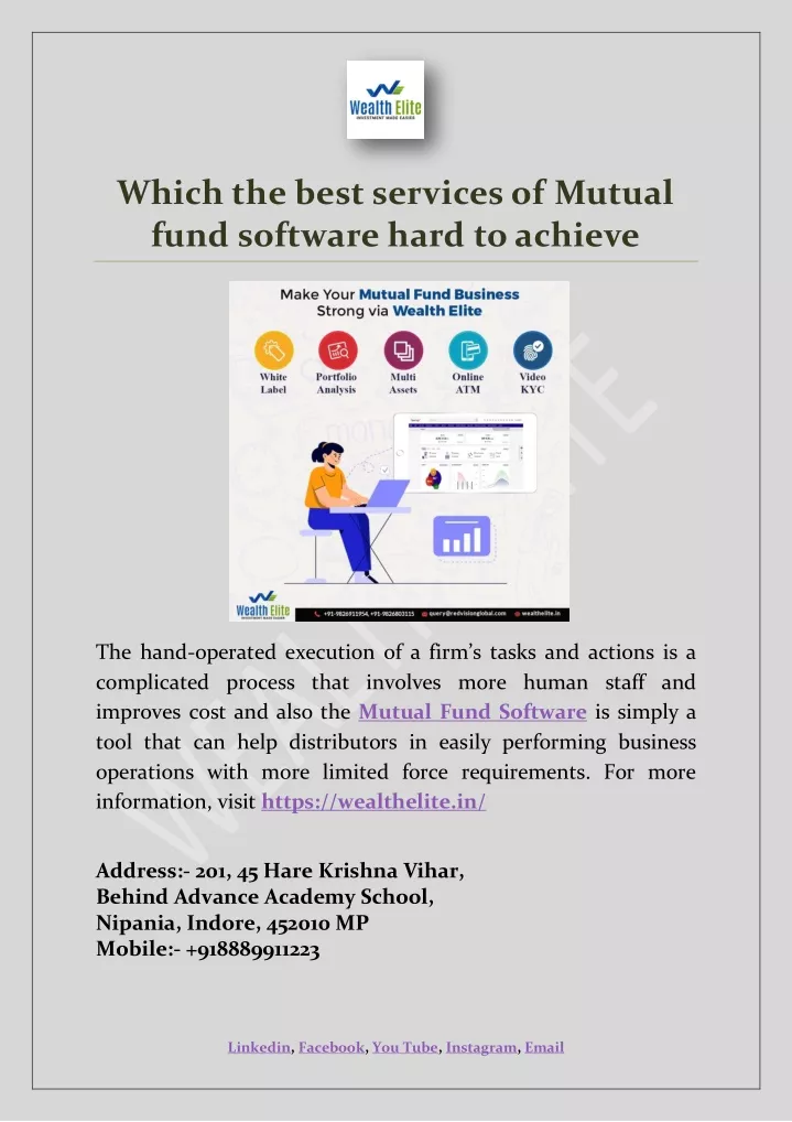 which the best services of mutual fund software