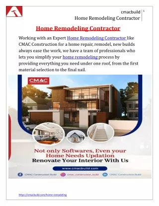 Home Remodeling Contractor