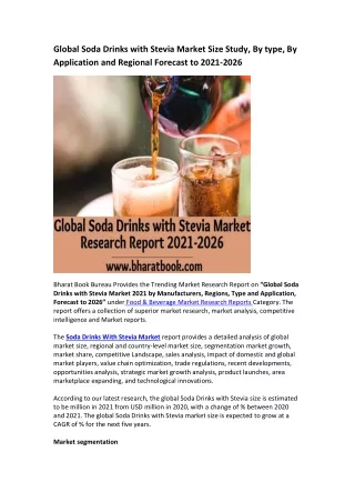 global soda drinks with stevia market size study