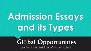 admission essays and its types
