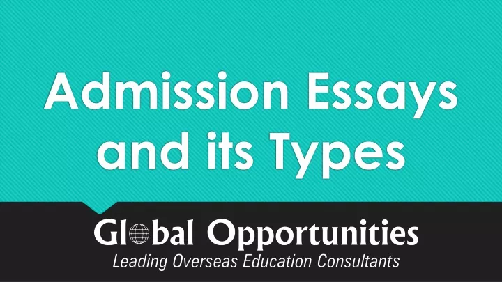 admission essays and its types