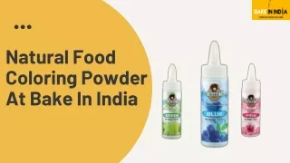 Natural Food Coloring Powder At Bake In India