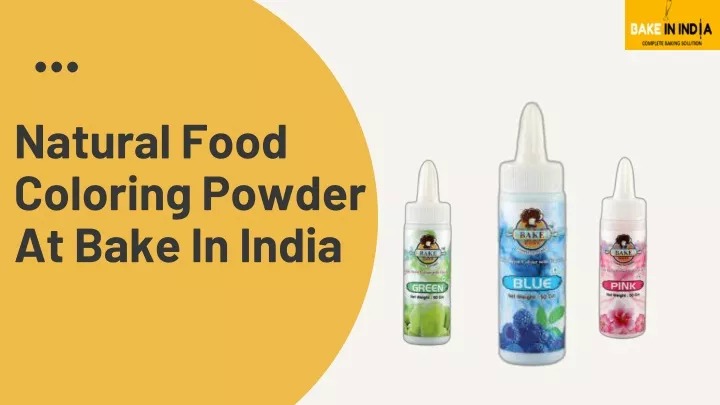 natural food coloring powder at bake in india