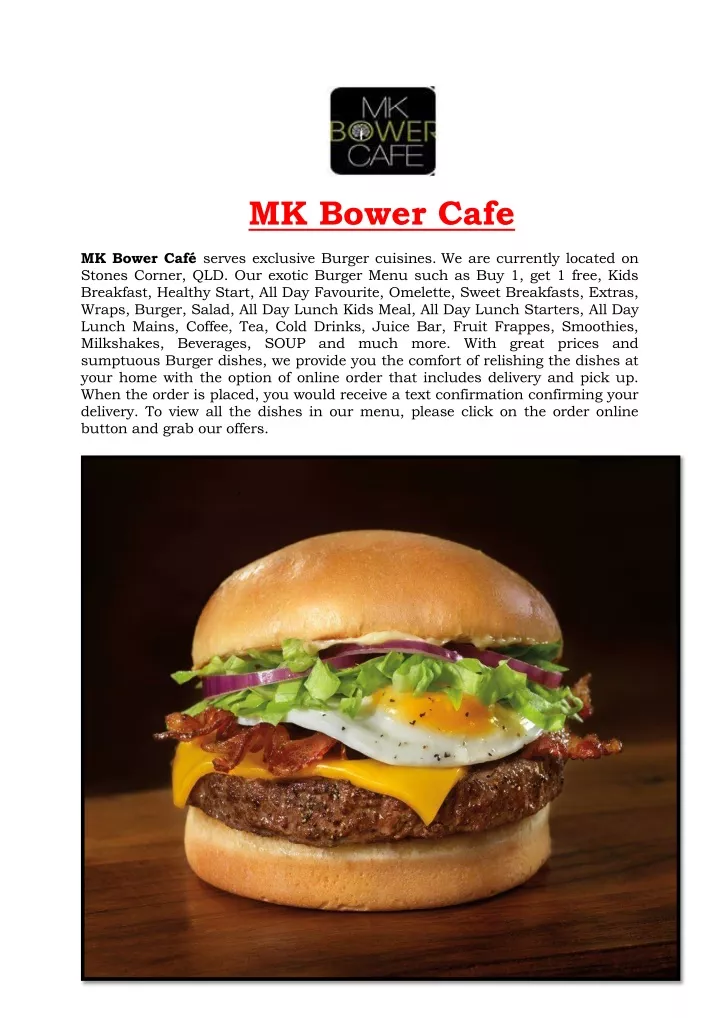 mk bower cafe mk bower caf serves exclusive