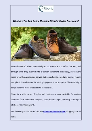 What Are The Best Online Shopping Sites For Buying Footwears?