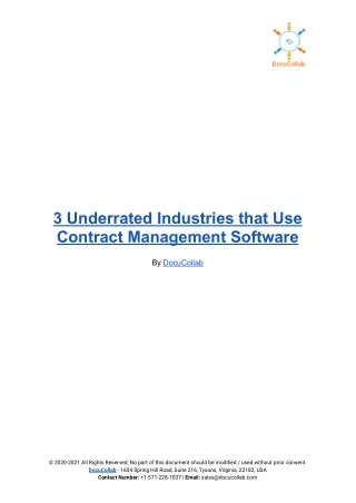 3 Underrated Industries that Use Contract Management Software