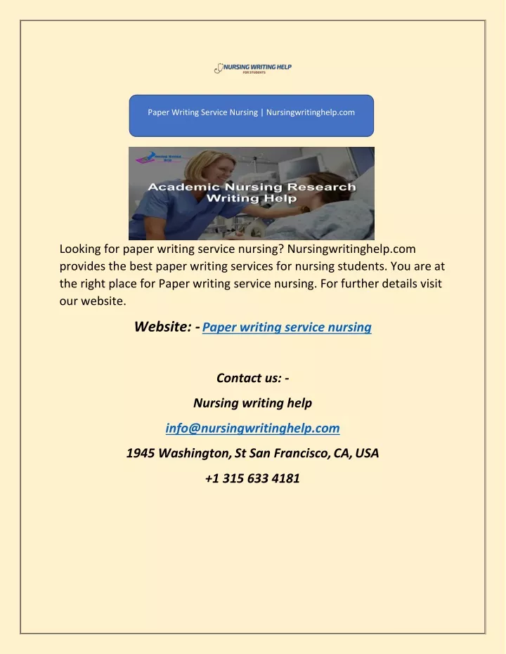 paper writing service nursing nursingwritinghelp