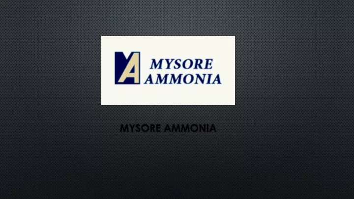 mysore ammonia