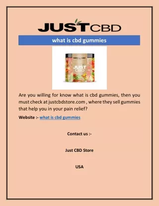 what is cbd gummies