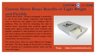 custom sleeve boxes benefits of light weight