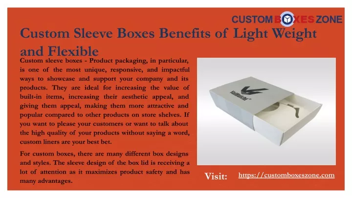 custom sleeve boxes benefits of light weight