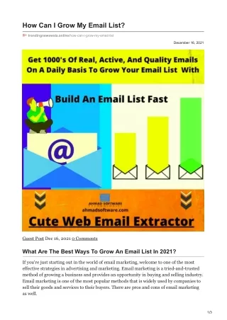 how can i grow my email list