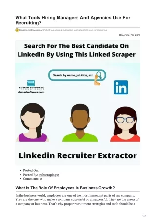 what tools hiring managers and agencies