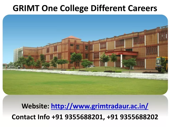 grimt one college different careers