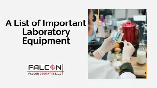 A List of Important Laboratory Equipment