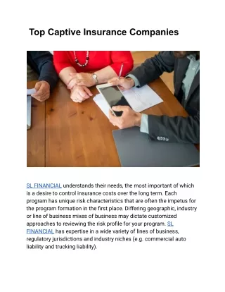 Top Captive Insurance Companies