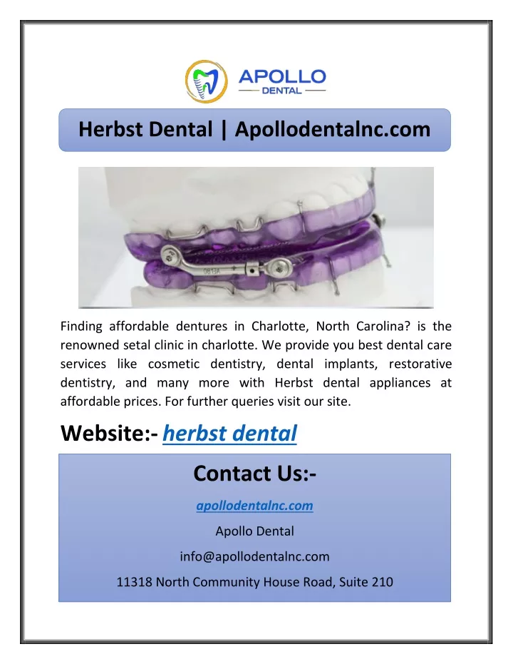 herbst dental apollodentalnc com